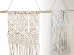 Kraftika 1ks režná světlá drhaná dekorace macrame boho k zavěšení