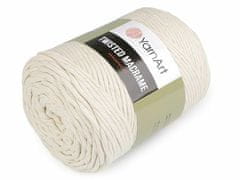 Kraftika 1ks (752) béžová nejsv. pletací příze twisted macrame 500g,