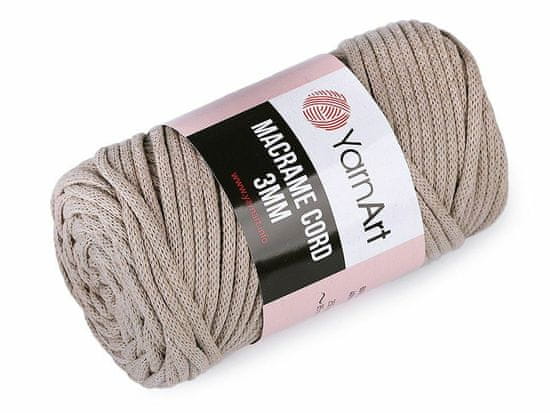 Kraftika 1ks (768) béžová pletací příze macrame cord 250g