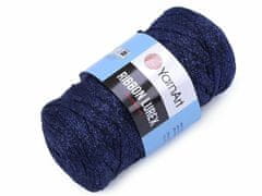 Kraftika 1ks (740) modrá berlínská špagety ploché ribbon lurex 290g