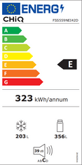 CHiQ Americká chladnička FSS559NEI42D + 12 let záruka na kompresor (bez registrace)