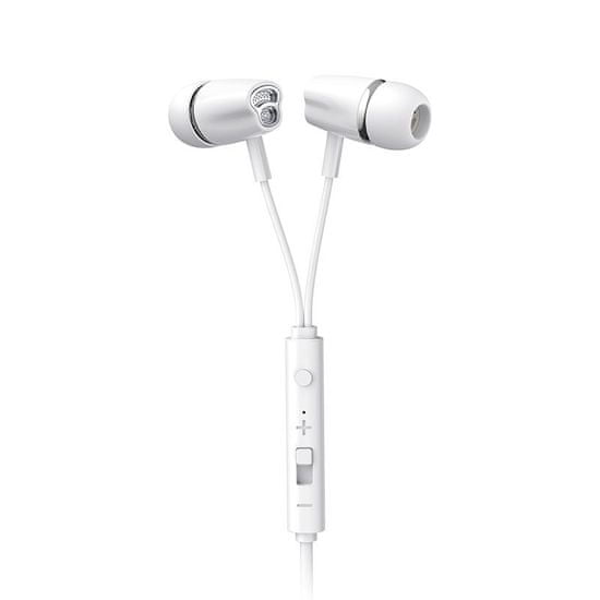 Joyroom In-ear Wired Control slúchadlá do uší 3.5mm, bílé