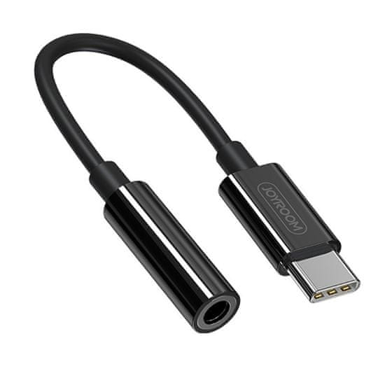 Joyroom Ben Series adaptér 3.5 mm jack / USB-C, černý