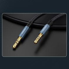 Joyroom Car Stereo audio kabel 3.5 mm jack 1m, tmavomodrý