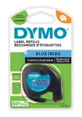 Dymo Dymo LetraTag páska plastová 12mm x 4m, modrá, 59426, S0721650