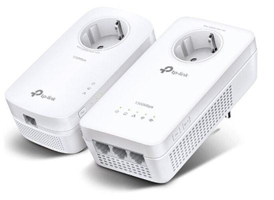 Výkonný Powerline adaptér TP-Link TL-WPA8631PKIT RJ-45 Gigabit Ethernet LAN praktické funkce ultrarychlá přenosová rychlost Wi-Fi powerline stisk jednoho tlačítka vysoká efektivita spolehlivost dosah 300 m