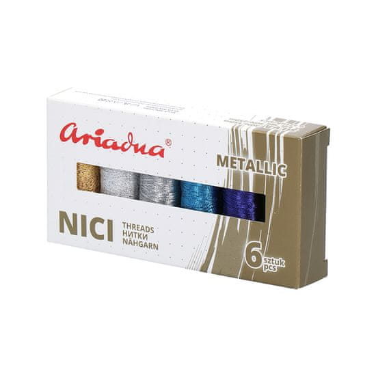 Ariadna Sestava nití Metallic Sky Silva 30N/150 m a 40N/250 m - 6 barev (nebe)