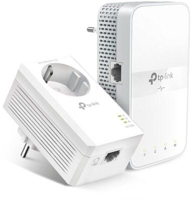 Výkonný Powerline adaptér TP-Link TL-WPA7617KIT RJ-45 Gigabit Ethernet LAN praktické funkce ultrarychlá přenosová rychlost Wi-Fi powerline stisk jednoho tlačítka vysoká efektivita spolehlivost dosah 300 m