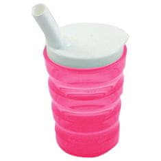 Sundo Ergonomický hrnek s víčkem s náustkem pro pití a ventilkem (různé barvy) -: růžová