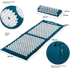 shumee Akupresurní podložka s polštářem MOVIT 130 x 50 cm - tyrkysová