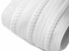 Kraftika 10m white zip kostěný 8mm metráž, zipy v metráži