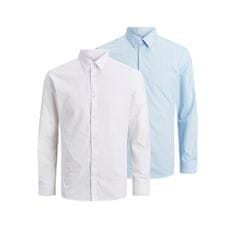 Jack&Jones 2 PACK - pánská košile JJJOE Slim Fit 12182995 Cashmere Blue (Velikost XL)