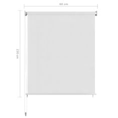 Greatstore Venkovní roleta bílá 60 x 230 cm HDPE