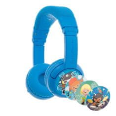 BuddyPhones Play+ dětská bluetooth sluchátka s mikrofonem, světle modrá - zánovní