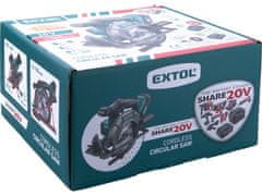 Extol Industrial Aku kotoučová pila (8791822) SHARE20V, 165mm, BRUSHLESS, 20V Li-ion, 2000mAh