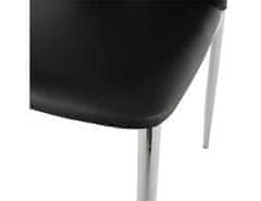 KONDELA Židle, černá / bílá ekokůže + chrom nohy, SIGNA