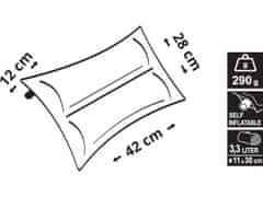 Polštář samonafukovací TWIN 42x28x12cm modrý
