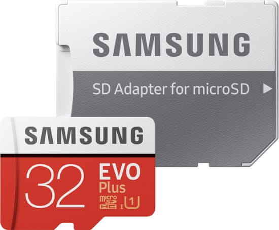 Samsung EVO Plus Micro SDHC 32GB UHS-I + SD adaptér (MB-MC32GA/EU)