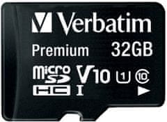 Verbatim MicroSDHC 32GB (Class 10) + SD adaptér (44083)