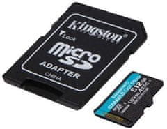 Kingston Micro SDXC Canvas Go! Plus 512GB 170MB/s UHS-I U3 + adaptér (SDCG3/512GB)