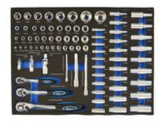 GEKO Modul - ráčnová sada 1/4", 3/8" a 1/2", 80 ks