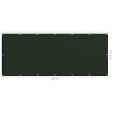 Greatstore Balkónová zástěna tmavě zelená 120 x 300 cm HDPE