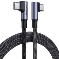 Ugreen Elbow kabel USB-C / USB-C QC PD 100W 5A 1m, černý