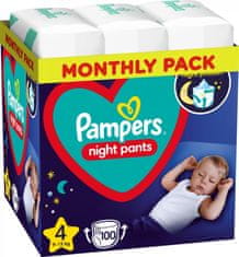 Pampers Night Pants Kalhotky plenkové jednorázové 4 (9-15 kg) 100 ks