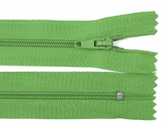 Kraftika 1ks poison green spirálový zip šíře 3mm délka 25cm pinlock,