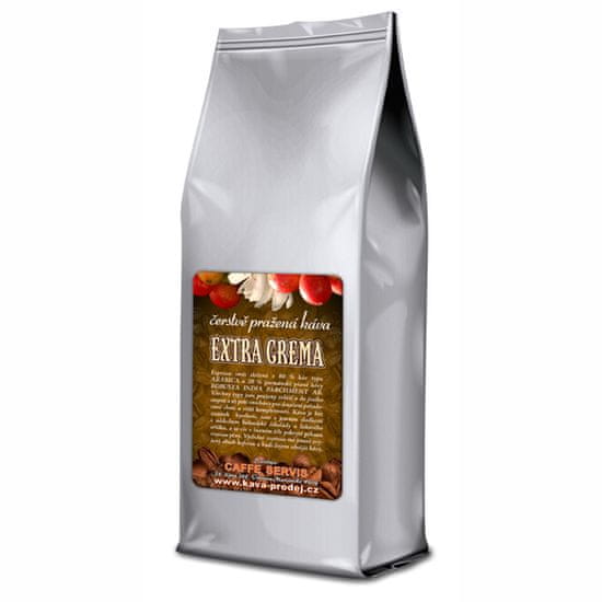 Čerstvá káva EXTRA CREMA 1 kg zrno 80% Arabica 20% Robusta