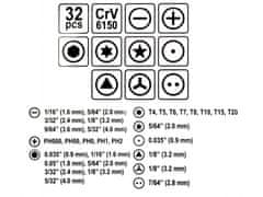 Vorel Šroubovák hodinářský + bity 32 ks CrV