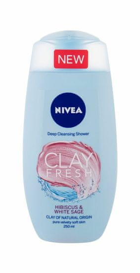 Nivea 250ml clay fresh, hibiscus & white sage, sprchový gel