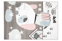 Chemex Koberec Baby Dětský Pastelové Barvy Ds30A Fnu Bílá Modrá Mátová Růžová Černá Šedá 80x150 cm