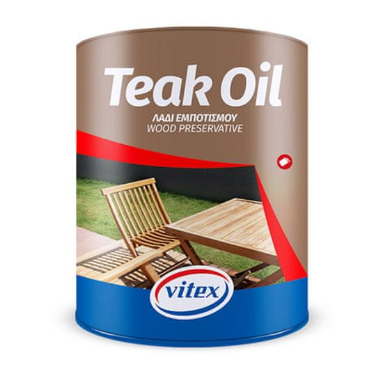 Vitex Teak Oil (750ml) - přírodní oleje s voskem pro oživení a ochranu venkovního dřeva