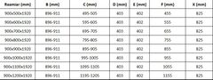 Mexen Sprchový kout zalamovací lima 90x70, čiré sklo, chrom + vanička 856-090-070-00-00-4010