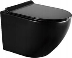 Mexen Lena závěsná wc mísa včetně sedátka s slow-slim, duroplastu, černá (30224070)