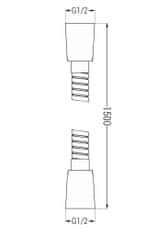 Mexen Sprchová hadice 150 cm, růžové zlato (79460-60)