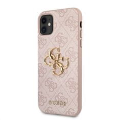 Guess Guess PU 4G Metal Logo Zadní Kryt pro iPhone 11 Pink