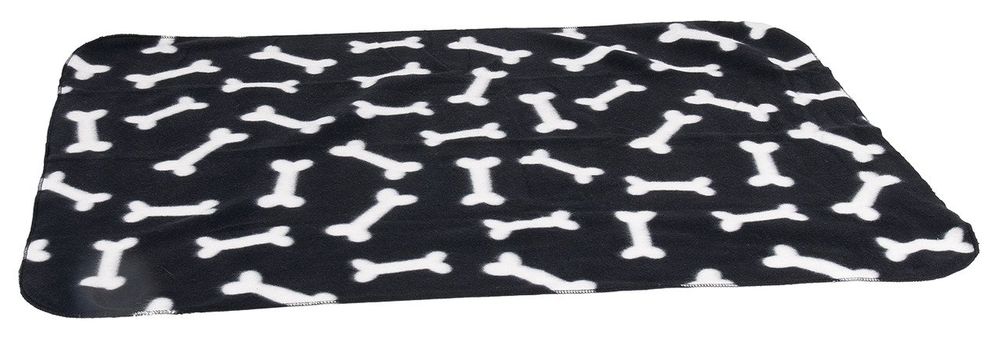 Karlie Fleecová deka kost, 100x70cm, černá