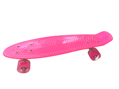 Pennyboard s LED kolečky, 56 cm PINK S-151