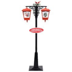 Greatstore Vánoční pouliční lampa se Santou černo-červená 81x40x188 cm PVC