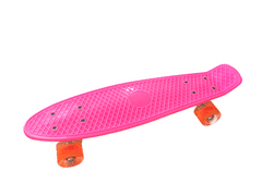 Pennyboard s LED kolečky, 56 cm PINK/ORANGE S-152