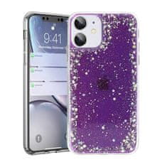 MobilPouzdra.cz Gelové třpytivé fialové GLITTER STARS pouzdro na APPLE iPhone 7 (4.7) / iPhone 8 (4.7) / iPhone SE (2020)