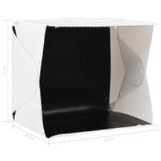 Vidaxl Skládací LED softbox pro foto studio 40 x 34 x 37 cm plast bílý