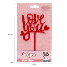 Dekora Dekorace na dort Love You 5 x 13 x 20 cm 