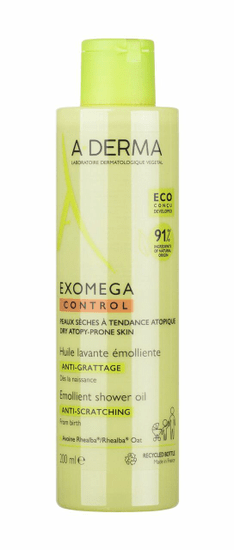 A-Derma 200ml exomega control emollient shower oil