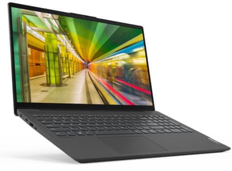 Notebook Lenovo IdeaPad 5 15ITL05 výkonný lehký přenosný Wi-Fi ax bluetooth HDMI 15,6 palců IPS Full HD displej s velmi vysokým rozlišením excelentní zvuk audio výkonný procesor Intel UHD Graphics