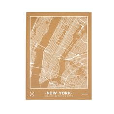 Decor By Glassor Nástěnná korková mapa New York L