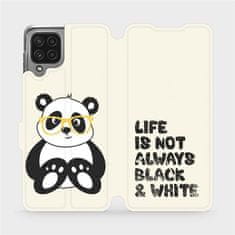 Mobiwear Flip pouzdro na mobil Samsung Galaxy A22 4G - M041S Panda - life is not always black and white