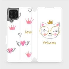 Mobiwear Flip pouzdro na mobil Samsung Galaxy A22 4G - MH03S Kočička princess